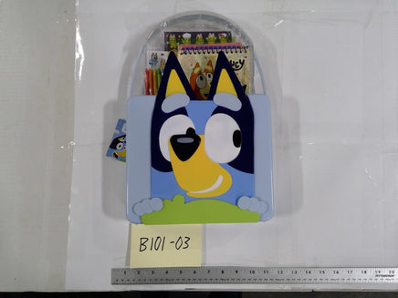 Bluey Kids Stationary Set Pencil Case Box Blue Boys Girls School Art Supplies