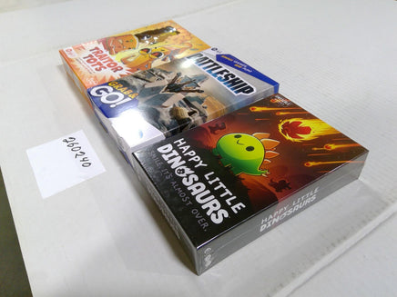 Traitor Tots Battleship Grab & Go Happy Little Dinosaurs Game Lot 3 New Sealed