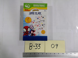 Marvel Spidey Learn To Add Wooden Cards 24pcs 3+ Fun Creations Multicolor New