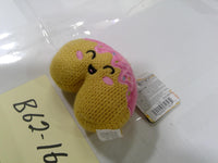 Ami Amis Plush Toy Mini Yellow Donut Dessert Knit Pink Frosting Sprinkles New