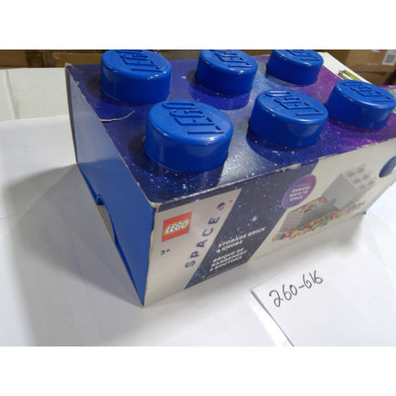 LEGO Storage Brick 6 Knobs Space Galaxy Blue Kids Toy Organizer Box 15in