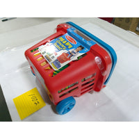 Melissa & Doug Fill & Roll Grocery Basket Play Set Kids Unisex Red New Rolling