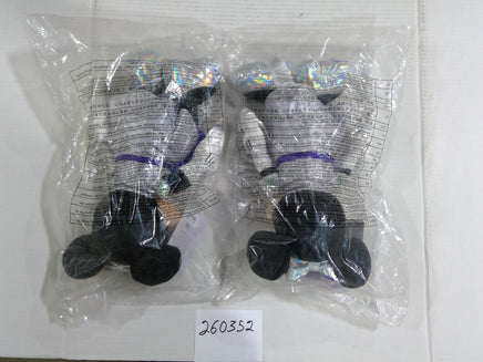 Disney Minnie Mouse Plush Toys Small Silver Purple Outfits Lot 2 New Multicolor