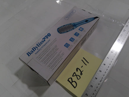 BaBylissPRO Nano Titanium Compact Thermal Paddle Brush 3 Heat Settings Blue New