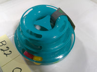 Petco Quirky Kitty Triple Chase Ball Track Cat Interactive Toy Teal Plastic
