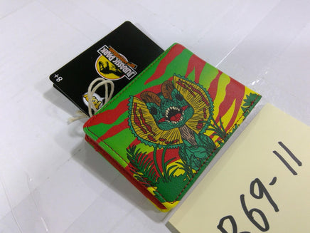 Jurassic Park Wallet Mens Bifold Multicolor Dilophosaurus Faux Leather Movie
