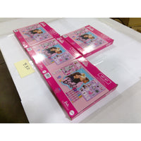 Barbie Art Set Kids OS Pink NEW Notebook Markers Stickers Stampers Mattel 4pk