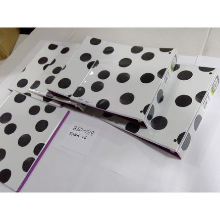 Avery 1 Inch 3 Ring Binder Set 6 Pack Polka Dot White Purple Excellent