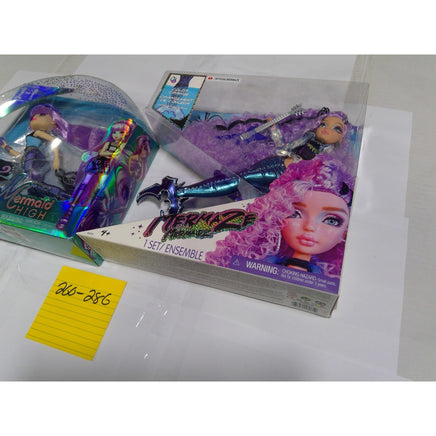 MGA Mermaze Riviera & Mermaid High Mari Doll Lot Purple Blue NEW Damaged Box