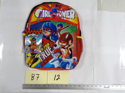 Miraculous Girls Backpack Multicolor Kids School Bag Cartoon Hero Print Bookbag
