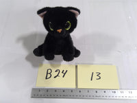 Webkinz Black Cat Plush Toy Small GANZ Stuffed Animal Green Eyes Kitten Cute