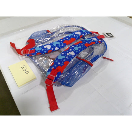 Disney Mickey Mouse Clear Backpack Kids OS Blue Red NEW Stadium Approved Bag