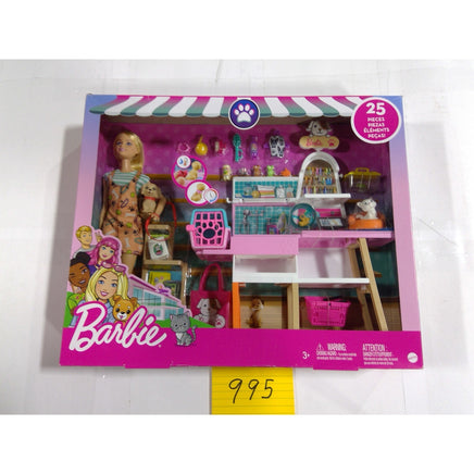 Barbie Pet Boutique Playset Kids Unisex One Size Pink New 25 Pieces & Doll