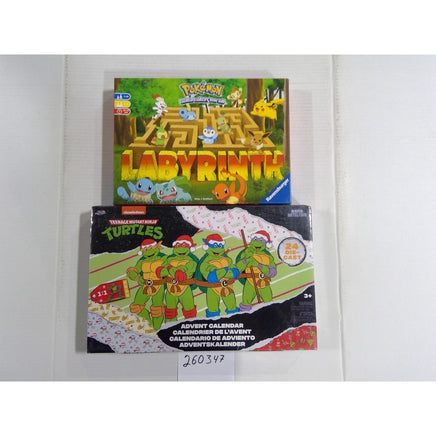 Mixed Lot Pokémon Labyrinth TMNT Advent Calendar Family Game Lot New Sealed