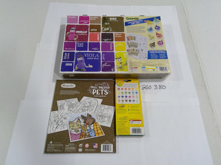 Crayola Limited Edition Art Set 115 Pc Pets Book 24 Colored Pencils Kit 3 Pieces
