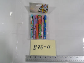 Disney 100 6 Pack Pens Kids Multicolor Character Print School Writing New