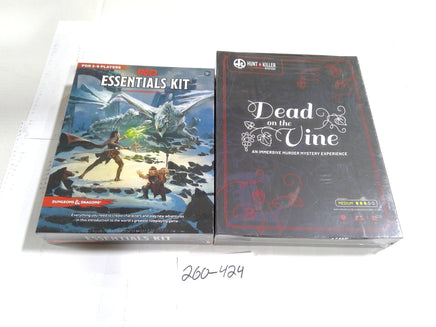 D&D Essentials Kit Dead On The Vine Mystery Family Board Game Lot New Sealed