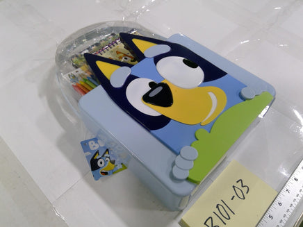 Bluey Kids Stationary Set Pencil Case Box Blue Boys Girls School Art Supplies