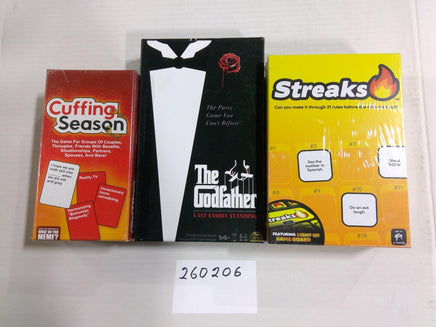 Cuffing Season Godfather Streaks Party Game Lot New Sealed Various Brands