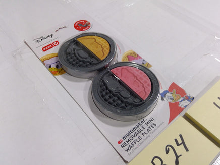 Disney Dash Donald & Daisy Removable Mini Waffle Plates Set Of 2 Gray Metal