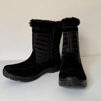 Easy Works Frazer Boots Womens 6.5 Black Waterproof Faux Fur Side Zip 20-0901