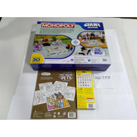 Hasbro Monopoly Giant Edition Board Game Kids Unisex Blue Excellent Crayola Set