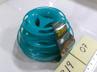 Quirky Kitty Triple Chase Ball Track Interactive Cat Toy Teal 3 Level Tower