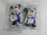Disney Minnie Mouse Plush Toys Small Silver Purple Outfits Lot 2 New Multicolor