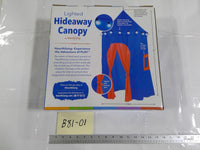 HearthSong Lighted Hideaway Canopy Kids Outdoor Hanging Play Tent 3+ Blue New