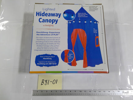 HearthSong Lighted Hideaway Canopy Kids Outdoor Hanging Play Tent 3+ Blue New