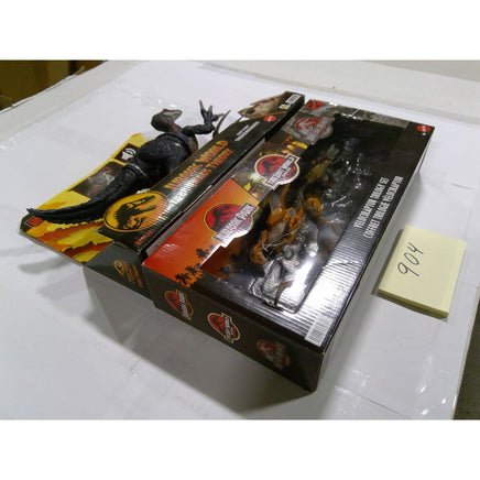 Mattel Jurassic World Chaos Theory Therizinosaurus & Velociraptor Trilogy Set