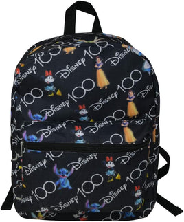 Fast Forward Disney Friends 100th Anniversary 16" Backpack with 1 Front Pocket All Over Print