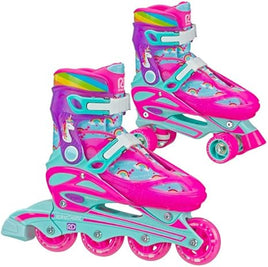 Roller Derby Girls Sprinter 2N1 Quad and Inline Skates Combo - Unicorn Size 3-6