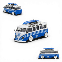 LF Model Volkswagen T1 Kombi with Surfboards Blue/White 1:64