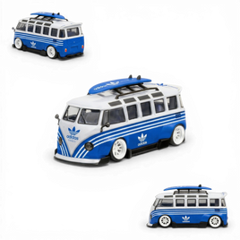 LF Model Volkswagen T1 Kombi with Surfboards Blue/White 1:64