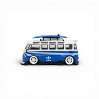 LF Model Volkswagen T1 Kombi with Surfboards Blue/White 1:64