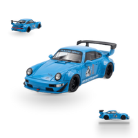 Mini Station Porsche 911 964 RWB HIDEYOSHI blue 1:64