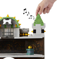 Super Mario Nintendo Deluxe Bowser's Castle Playset with 2.5" Exclusive Articulated Bowser Action Figure, Interactive Play Set with Authentic in-Game Sounds