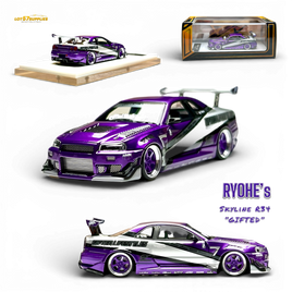 404ERROR x LOT 57 RYOHE's Skyline R34 "GIFTED" Resin 1:64