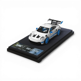 TPC Porsche 911 GT3 RS White Blue Wheels 1:64