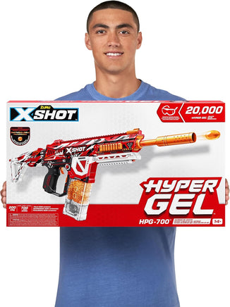 XSHOT Hyper Gel HPG-700 Blaster, Semi and Fully Automatic Gel Blaster & 20,000 Hyper Gel Pellets, 700 Capacity Mag, Eyewear, Ages 14 & Up by ZURU