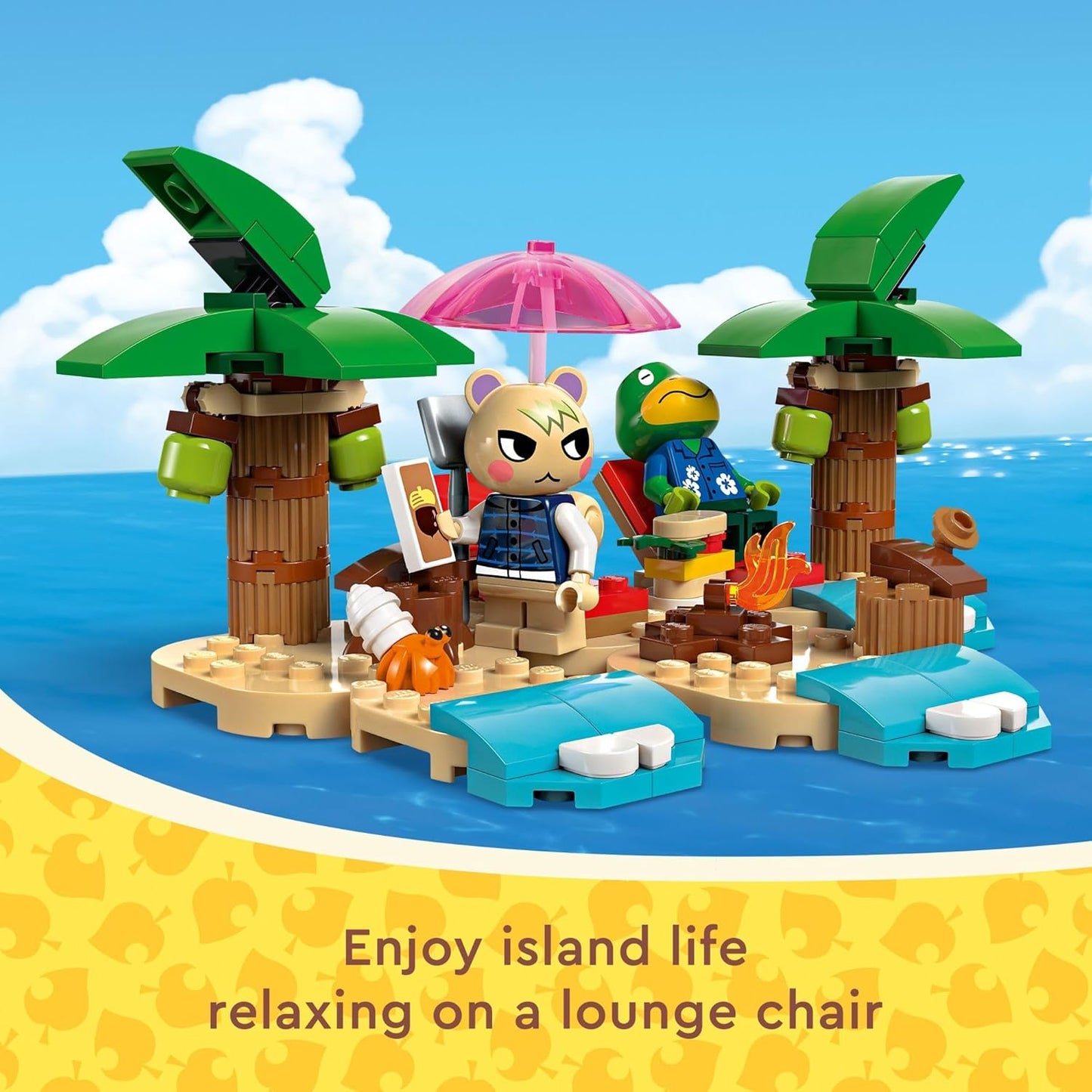 LEGO Animal Crossing Kapp’n’s Island Boat Tour, Buildable Video Game Toy for Kids, Includes 2 Minifigures from The Series Marshal and Kapp'n, Animal Crossing Toy for 6 Year Old Boys and Girls, 77048