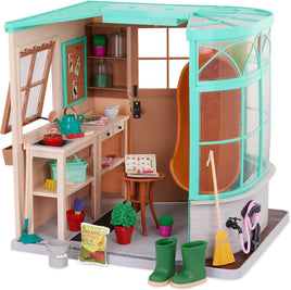 Our Generation Room to Grow Greenhouse – Garden Themed Playset for 18-inch Fashion Dolls – Huge 43 Piece Garden Playhouse Set
