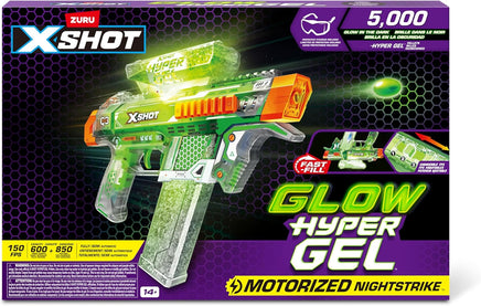 XSHOT Hyper Glow NightStrike Blaster (5,000) Pellets by ZURU, Motorized Blaster Outdoor Toy for Boys and Girls, Teens and Adults Aged 14+