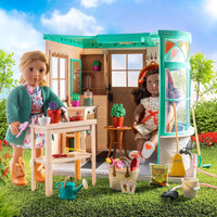 Our Generation Room to Grow Greenhouse – Garden Themed Playset for 18-inch Fashion Dolls – Huge 43 Piece Garden Playhouse Set