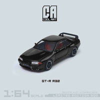 Cool ART Nissan Skyline GT-R R32 With Openable Hood - Gold Rims 1:64