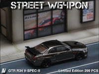 Street Weapon Skyline GT-R R34 V-SPEC-II Chrome 1:64