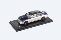 AR BOX 2021 Mercedes-Benz Maybach W223 Blue-Gold 1:64