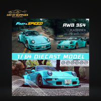 Fast Speed Porsche 964 RWB Tiffany Blue 1:64