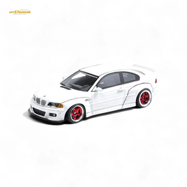 FLAME BMW M3 E46 Widebody Pandem Pearlescent White 1:64